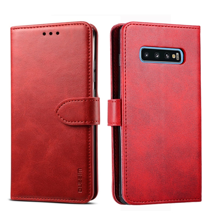 GUSSIM Business Style Horizontal Flip Leather Case with Holder & Card Slots & Wallet, For Galaxy S9, For Galaxy S9+, For Galaxy S10+, For Galaxy S10, For Galaxy S10e, For Galaxy A10 / M10