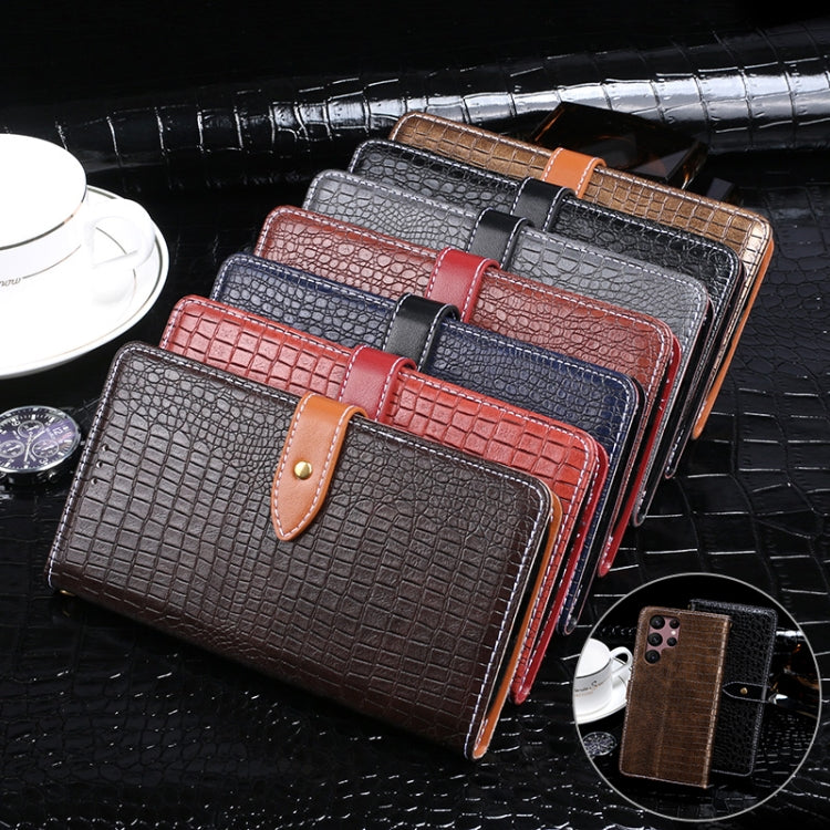 idewei Crocodile Texture Horizontal Flip Phone Leather Phone Case