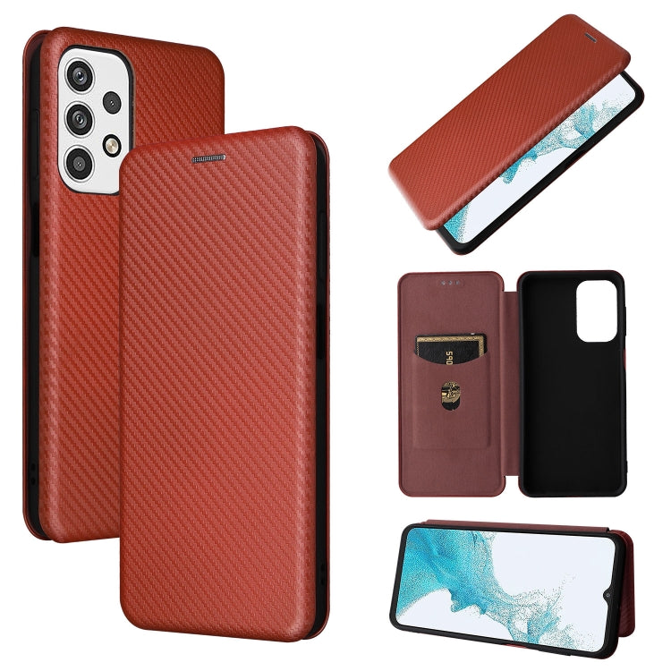 Carbon Fiber Texture Magnetic Horizontal Flip PU Phone Case