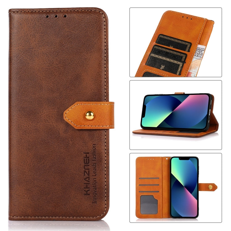 KHAZNEH Dual-color Cowhide Texture Flip Leather Phone Case, Series 2