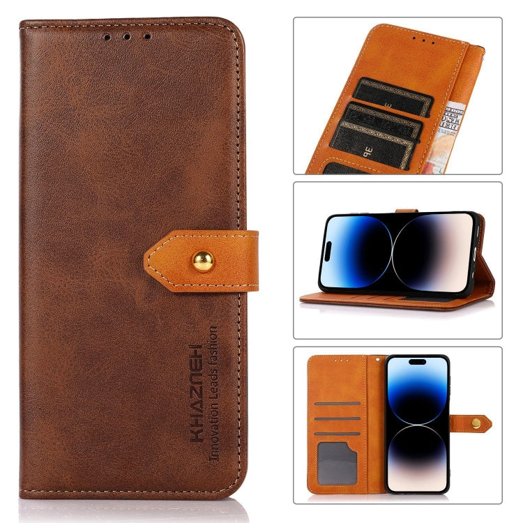 KHAZNEH Dual-color Cowhide Texture Flip Leather Phone Case, Series 2