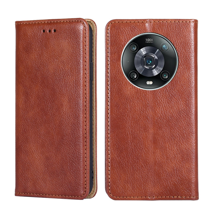 Gloss Oil Solid Color Magnetic Flip Leather Phone Case, Series 3