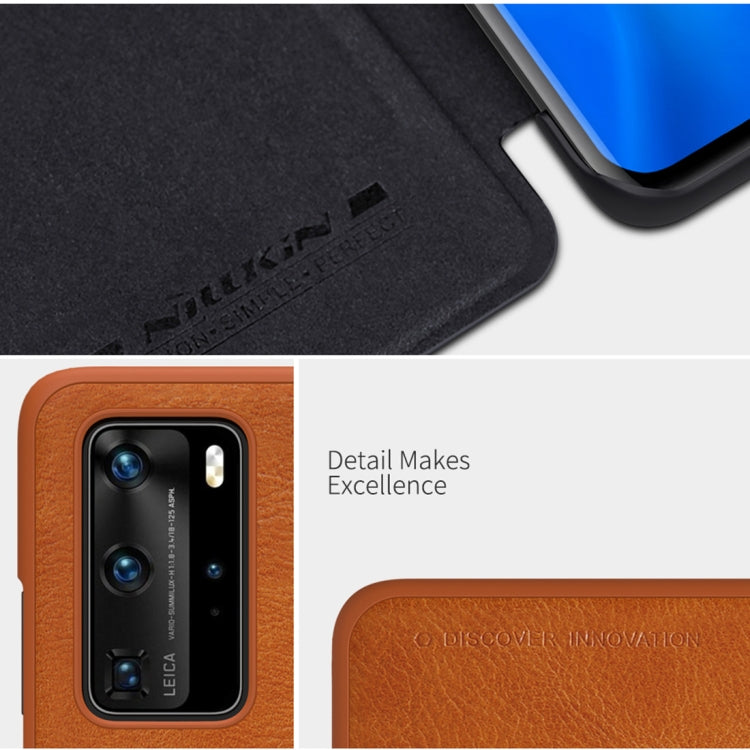 NILLKIN QIN Series Crazy Horse Texture Horizontal Flip Leather Case with Card Slot, For Huawei P40 Pro, For Huawei P40, For Galaxy A01, For Galaxy S20 Ultra/S20 Ultra 5G, For Galaxy S20/S20 5G, For Galaxy S20+/S20+ 5G, For Xiaomi Redmi K30/K30 5G