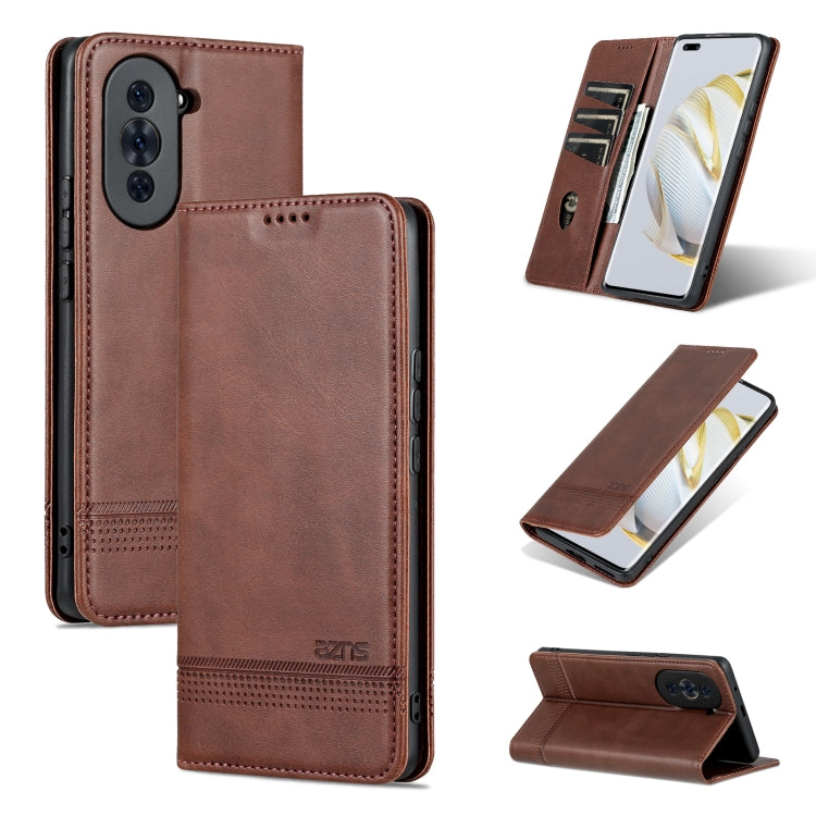 AZNS Magnetic Calf Texture Flip Leather Phone Case, For Huawei nova 10, For Huawei nova 10 Pro