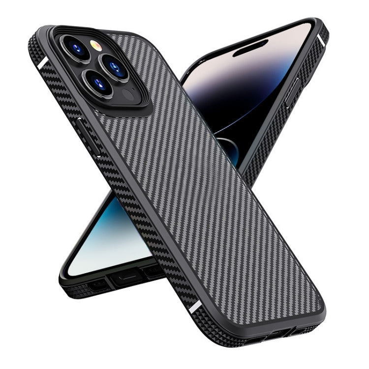 iPAKY Carbon Fiber Texture Shockproof PC + TPU Protective Phone Case