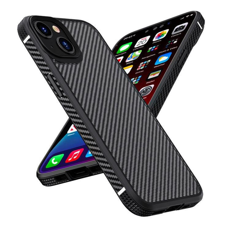 iPAKY Carbon Fiber Texture Shockproof PC + TPU Protective Phone Case