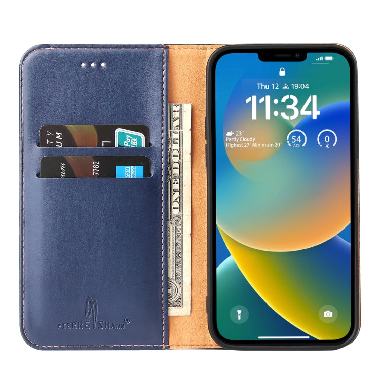 Fierre Shann PU Genuine Leather Texture Leather Phone Case