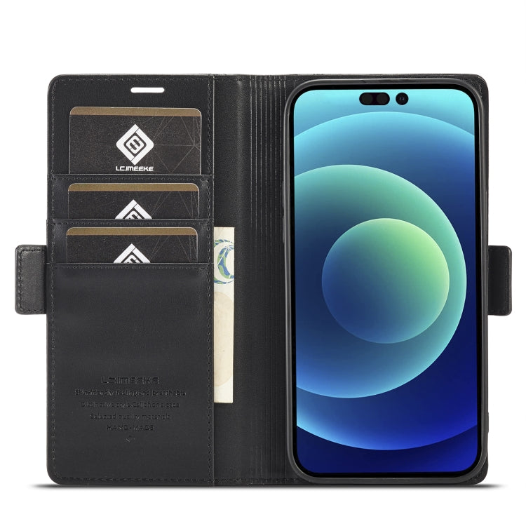 LC.IMEEKE Magnetic Buckle Leather Phone Case with Holder & Card Slots & Wallet