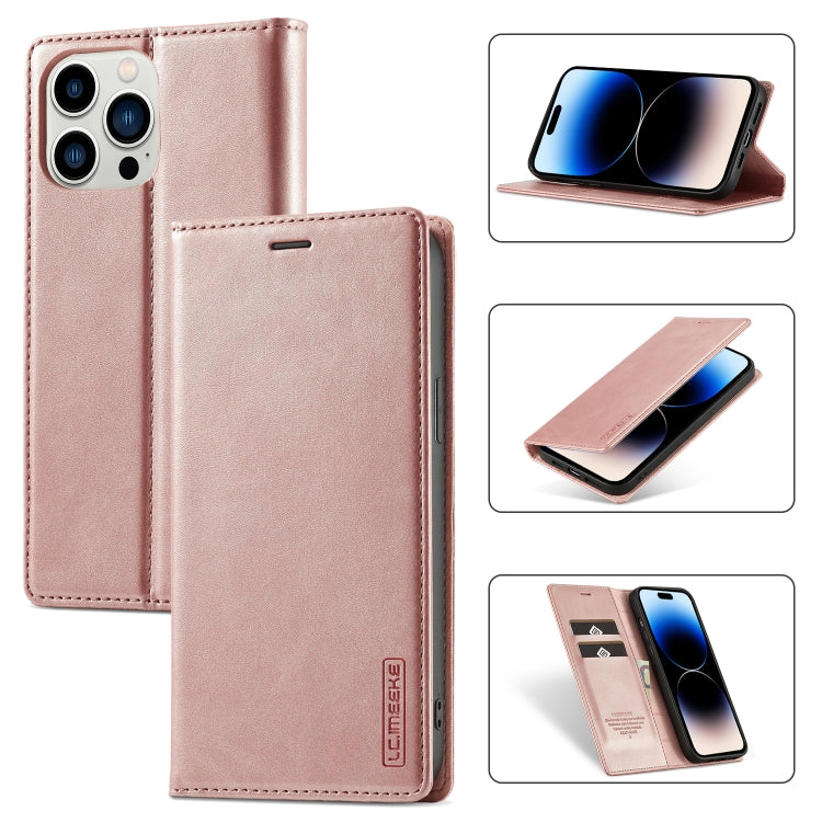 LC.IMEEKE Strong Magnetic Leather Phone Case with Holder & Card Slots & Wallet