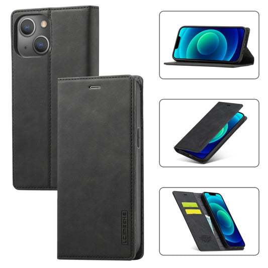 LC.IMEEKE Strong Magnetic Leather Phone Case with Holder & Card Slots & Wallet