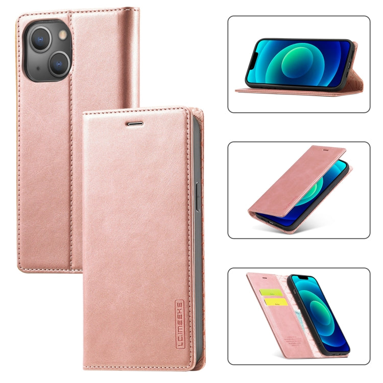 LC.IMEEKE Strong Magnetic Leather Phone Case with Holder & Card Slots & Wallet