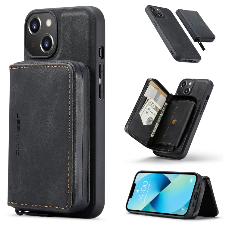 JEEHOOD Magnetic Zipper Wallet Leather Phone Case