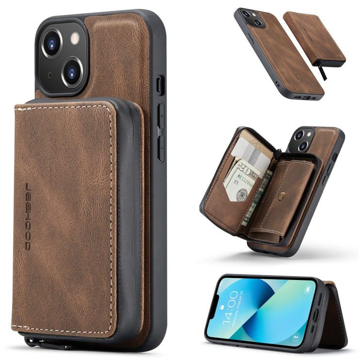 JEEHOOD Magnetic Zipper Wallet Leather Phone Case