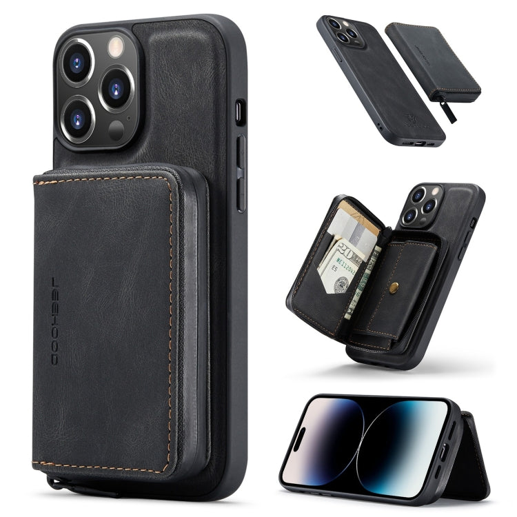 JEEHOOD Magnetic Zipper Wallet Leather Phone Case