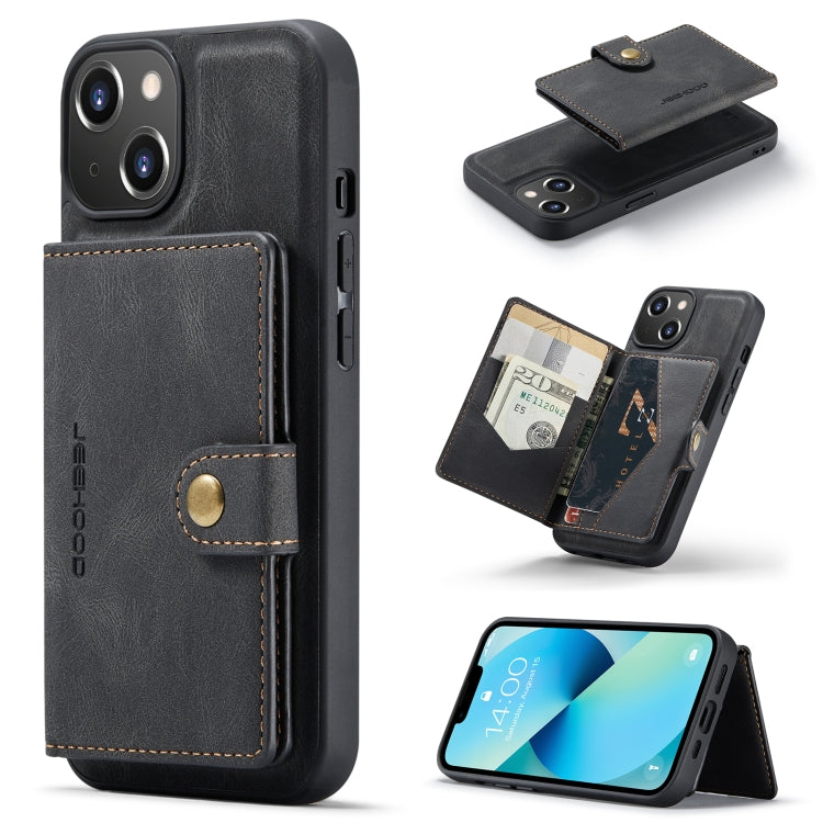 JEEHOOD Retro Magnetic Detachable Leather Phone Case