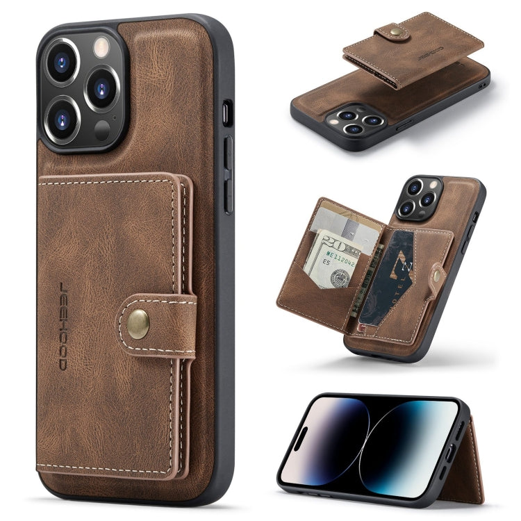 JEEHOOD Retro Magnetic Detachable Leather Phone Case