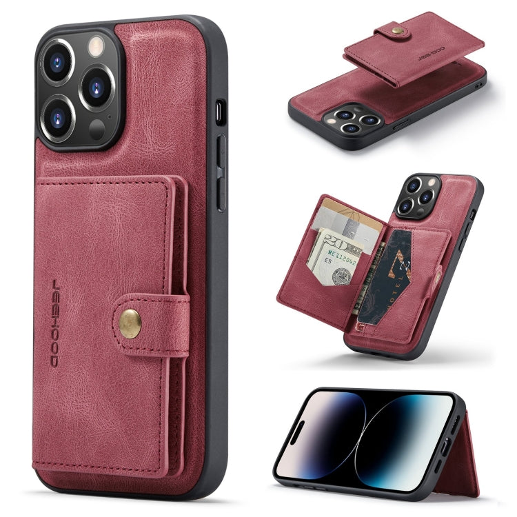 JEEHOOD Retro Magnetic Detachable Leather Phone Case