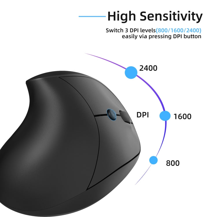 X10 2.4G Wireless Rechargeable Vertical Ergonomic Gaming Mouse