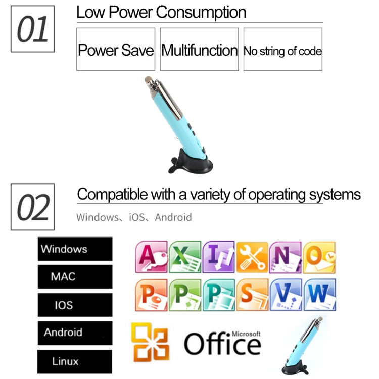 PR-08 Multifunctional Wireless Bluetooth Pen Mouse Capacitive Pen Mouse