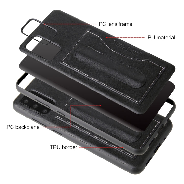 Fierre Shann Full Coverage PU Leather Protective Case with Holder & Card Slot