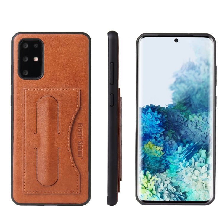 Fierre Shann Full Coverage PU Leather Protective Case with Holder & Card Slot