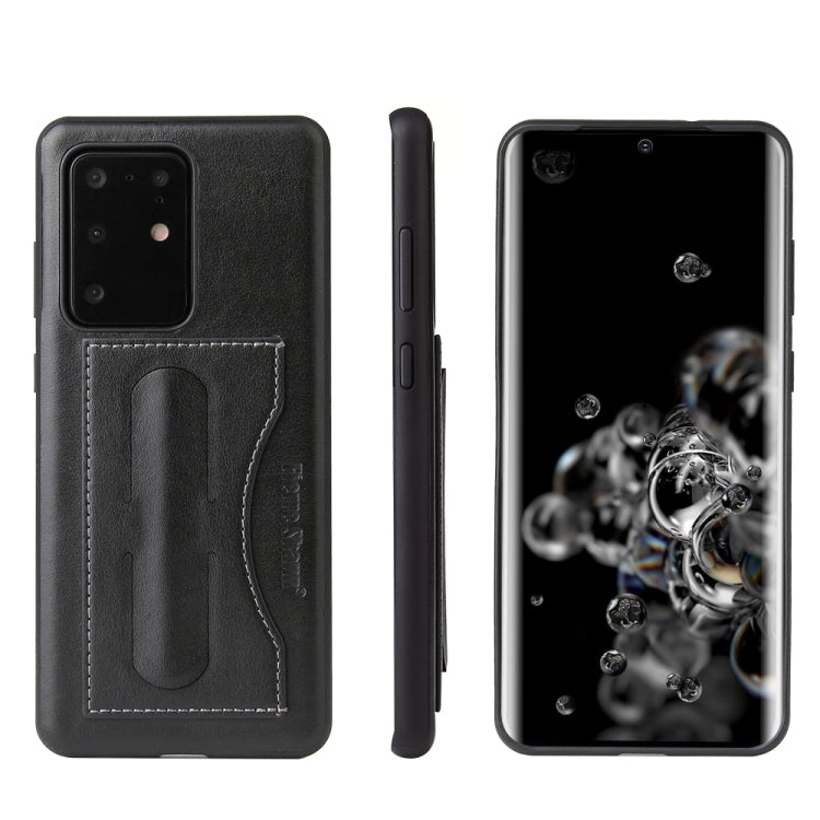 Fierre Shann Full Coverage PU Leather Protective Case with Holder & Card Slot, For Galaxy S20, For Galaxy S20+, For Galaxy S20 Ultra, For Huawei Mate 30, For Huawei Mate 30 Pro