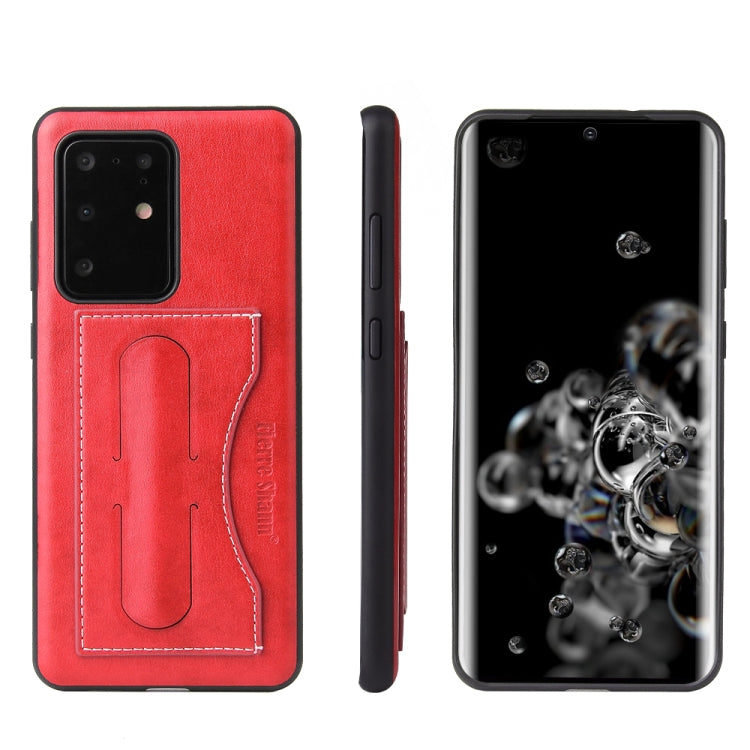 Fierre Shann Full Coverage PU Leather Protective Case with Holder & Card Slot, For Galaxy S20, For Galaxy S20+, For Galaxy S20 Ultra, For Huawei Mate 30, For Huawei Mate 30 Pro