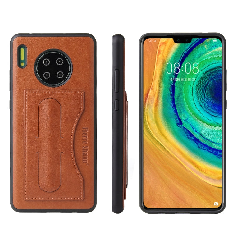 Fierre Shann Full Coverage PU Leather Protective Case with Holder & Card Slot, For Galaxy S20, For Galaxy S20+, For Galaxy S20 Ultra, For Huawei Mate 30, For Huawei Mate 30 Pro