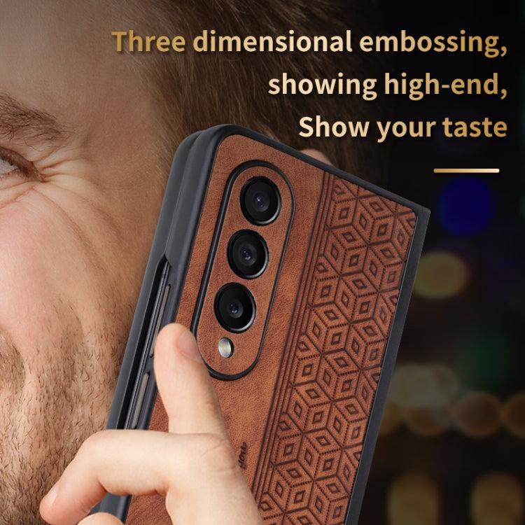 AZNS 3D Embossed Skin Feel Phone Case, For Samsung Galaxy Z Fold4 5G, For Samsung Galaxy Z Fold3 5G