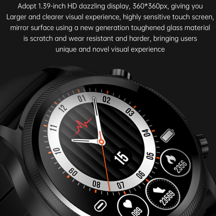 E400 1.39 inch HD Round Screen TPU Watch Strap Smart Watch Supports ECG Monitoring/Non-invasive Blood Sugar