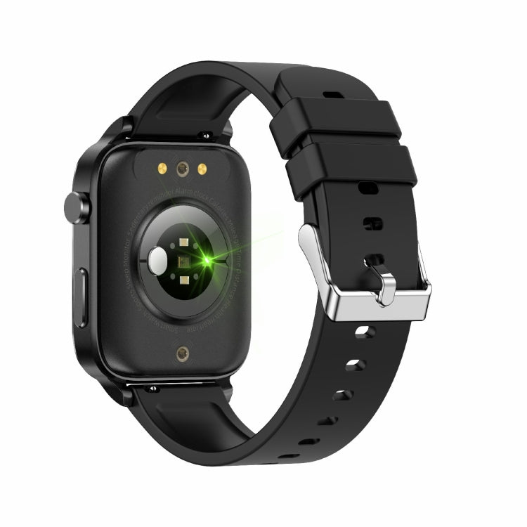 F100 1.7 inch HD Square Screen TPU Strap Smart Watch Supports Body Temperature Monitoring/Blood Oxygen Monitoring