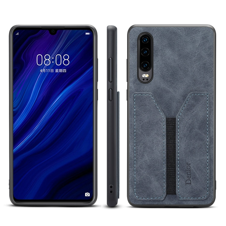 Denior DV Elastic Card PU Back Cover Phone Case, For Huawei Mate 40 Pro+, For Huawei Mate 30, For Huawei Mate 30 Pro, For Huawei P30, For Huawei P30 Pro, For Huawei P30 Lite