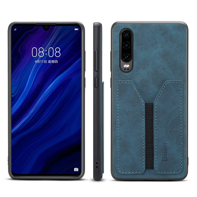 Denior DV Elastic Card PU Back Cover Phone Case, For Huawei Mate 40 Pro+, For Huawei Mate 30, For Huawei Mate 30 Pro, For Huawei P30, For Huawei P30 Pro, For Huawei P30 Lite