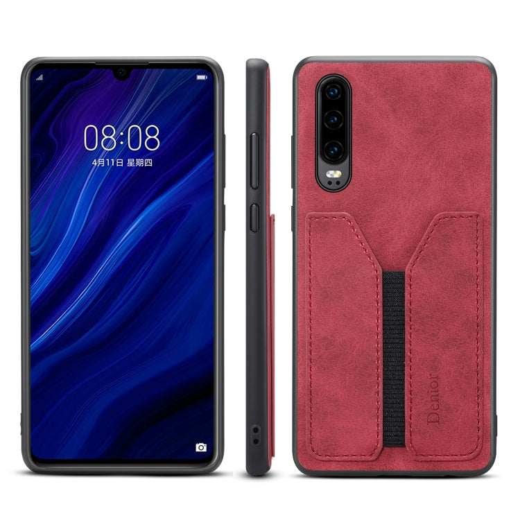 Denior DV Elastic Card PU Back Cover Phone Case, For Huawei Mate 40 Pro+, For Huawei Mate 30, For Huawei Mate 30 Pro, For Huawei P30, For Huawei P30 Pro, For Huawei P30 Lite