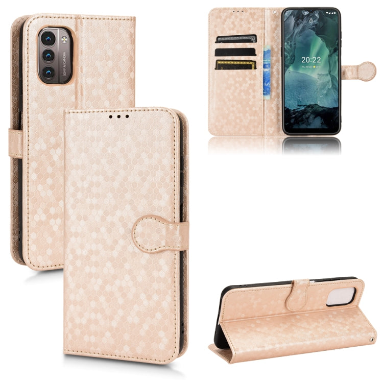 Honeycomb Dot Texture Leather Phone Case, For Oukitel WP18, For Nokia C21 Plus, For Nokia C200, For Nokia G21, For Nokia G60 5G, For Nokia C21