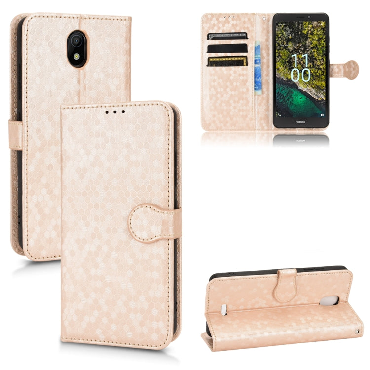 Honeycomb Dot Texture Leather Phone Case, For Nokia C100