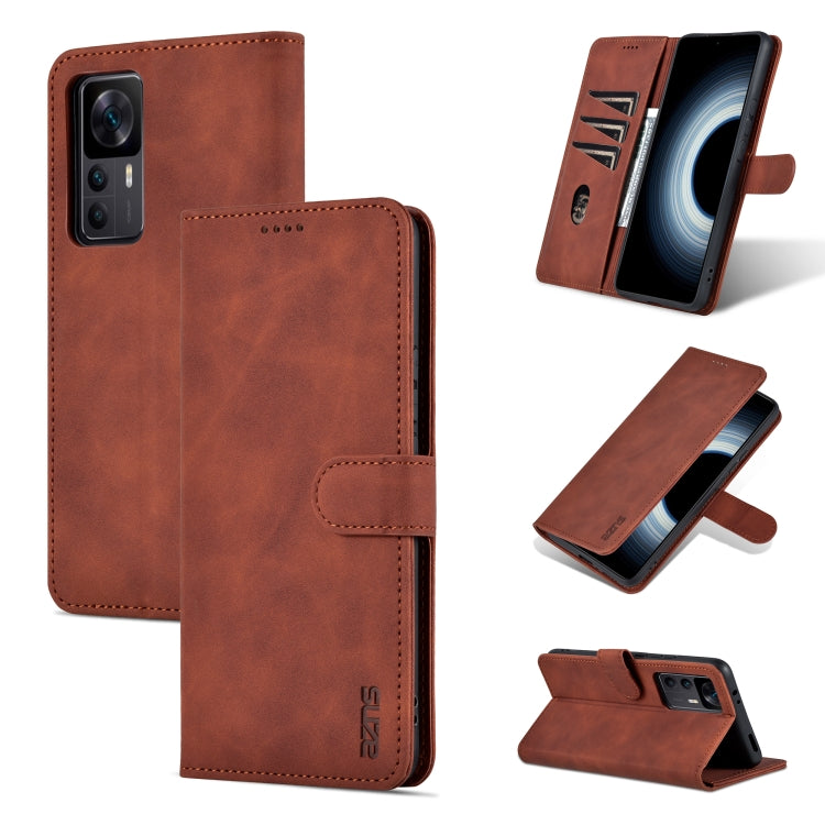 AZNS Skin Feel Calf Texture Flip Leather Phone Case, For Xiaomi 12T / 12T Pro / Redmi K50 Ultra, For Huawei Mate 50 Pro, For Honor X40