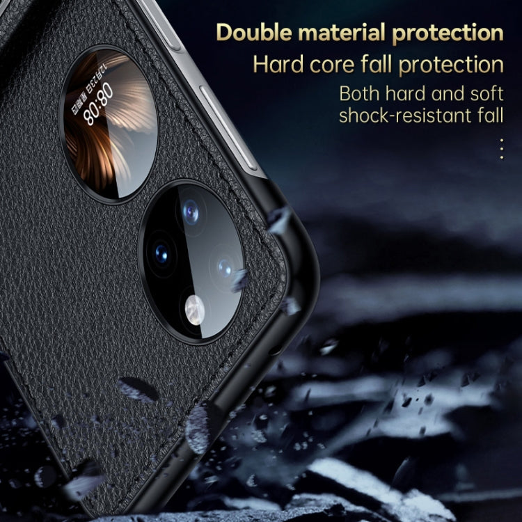 SULADA Invisible Bracket Leather Back Cover Phone Case