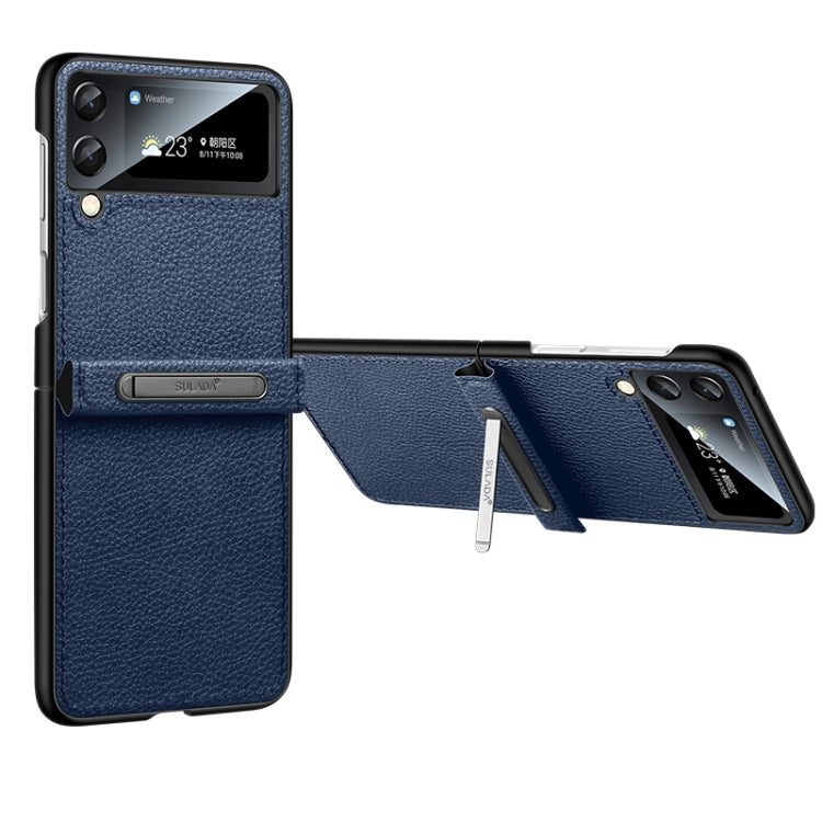 SULADA Invisible Bracket Leather Back Cover Phone Case