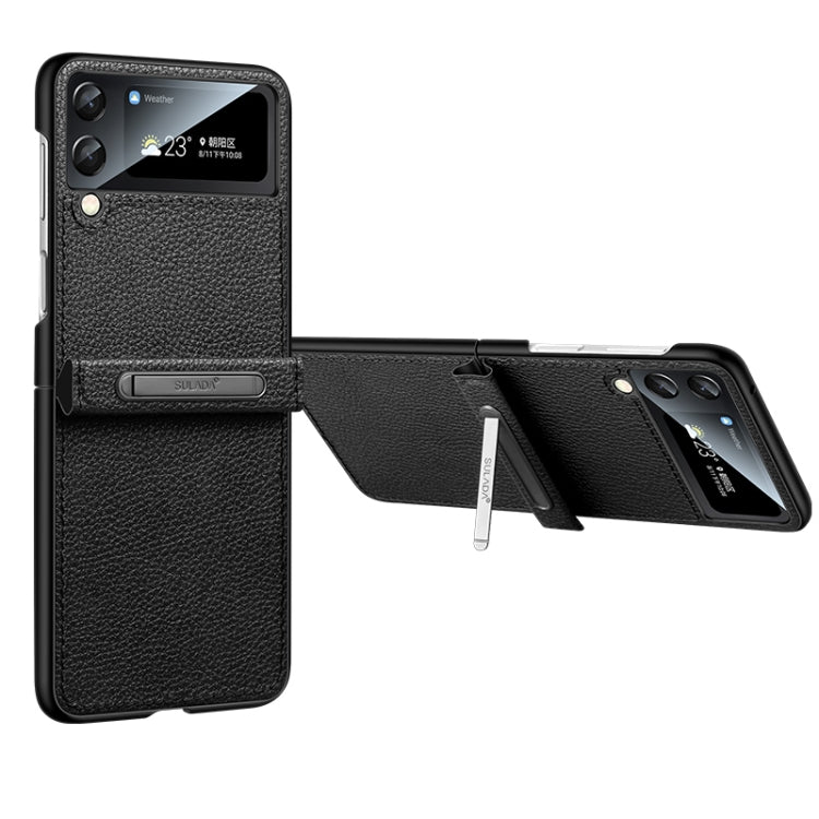 SULADA Invisible Bracket Leather Back Cover Phone Case