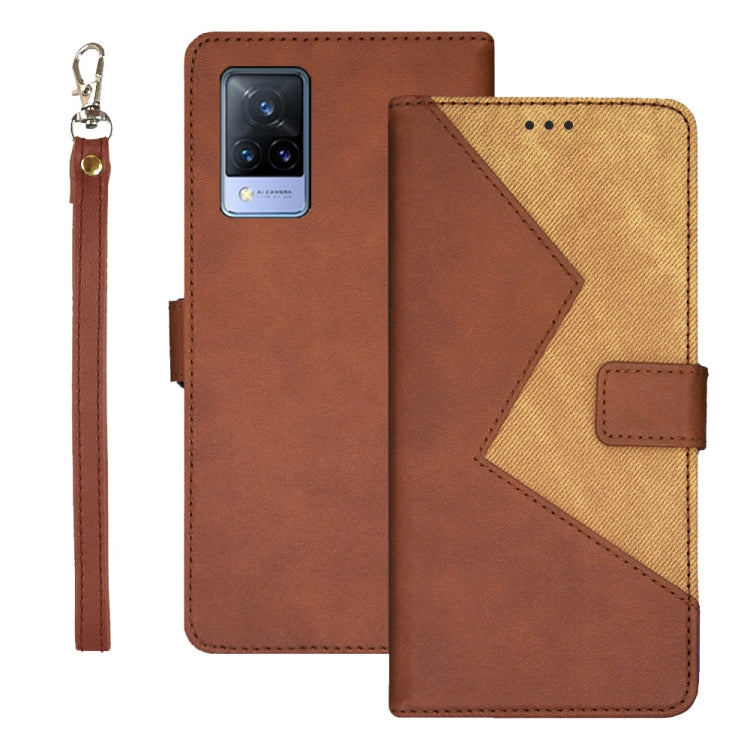 idewei Two-color Splicing Leather Phone Case, For vivo V21s, For ZTE Axon 30S, For ZTE Blade A72 4G, For Honor X40 GT