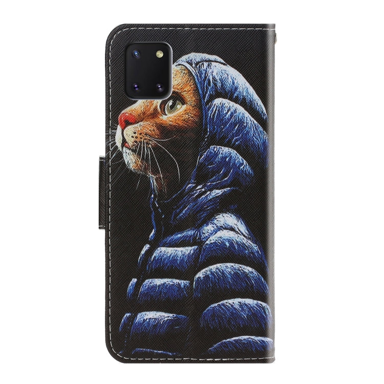 Colored Drawing Horizontal Flip Leather Case with Holder & Card Slot & Wallet, For Galaxy A81