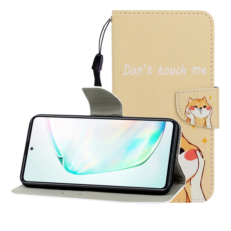 Colored Drawing Horizontal Flip Leather Case with Holder & Card Slot & Wallet, For Galaxy A81