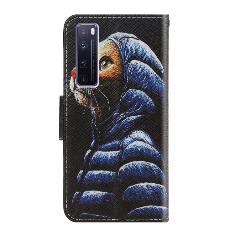 Colored Drawing Horizontal Flip Leather Case with Holder & Card Slot & Wallet, For Huawei Nova 7 Pro