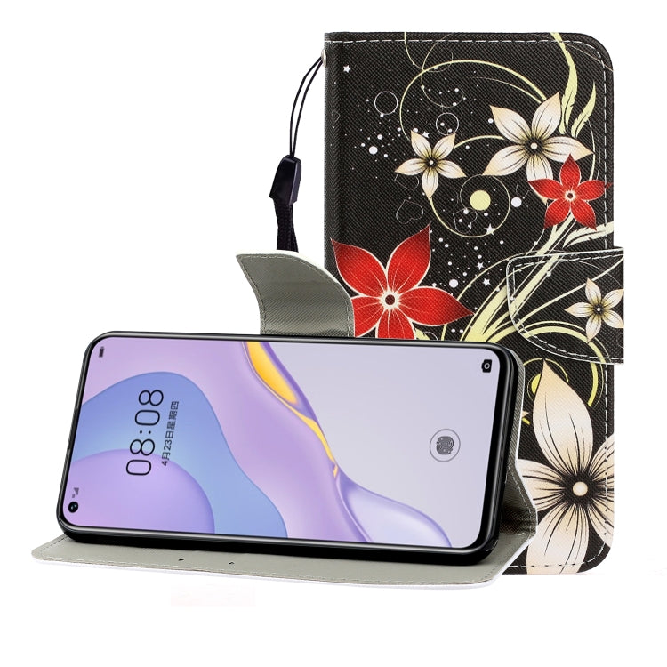 Colored Drawing Horizontal Flip Leather Case with Holder & Card Slot & Wallet, For Huawei Nova 7 Pro