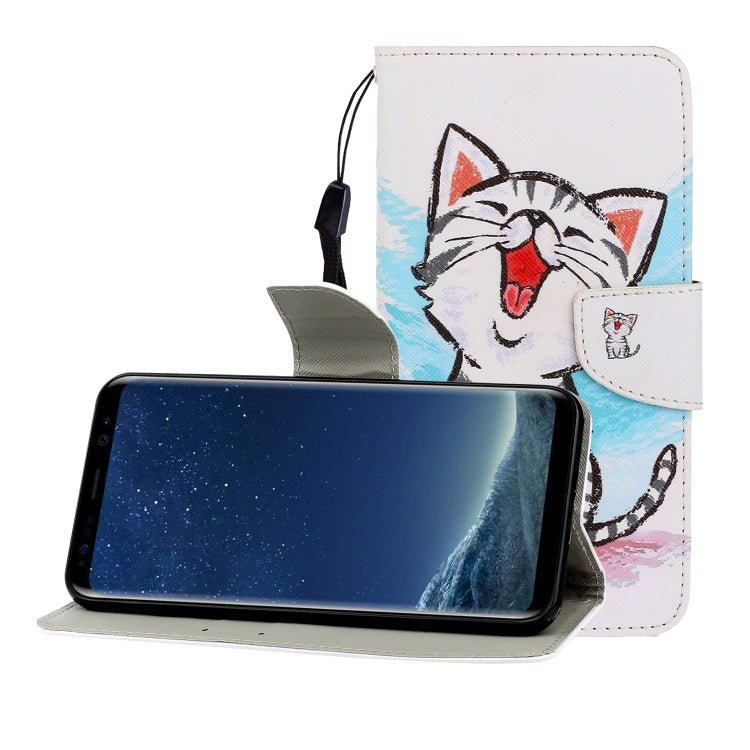 Colored Drawing Horizontal Flip Leather Case with Holder & Card Slot & Wallet, For Galaxy S8