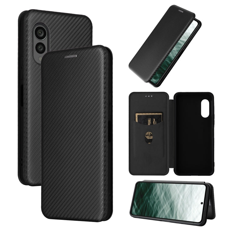 Carbon Fiber Texture Flip Leather Phone Case, Series 3