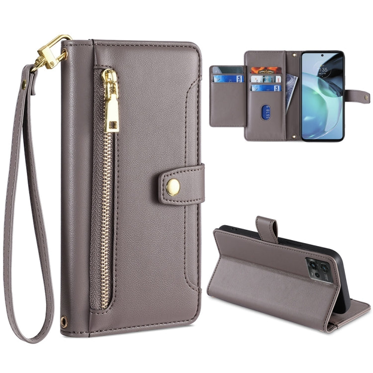 Sheep Texture Cross-body Zipper Wallet Leather Phone Case, Series 1