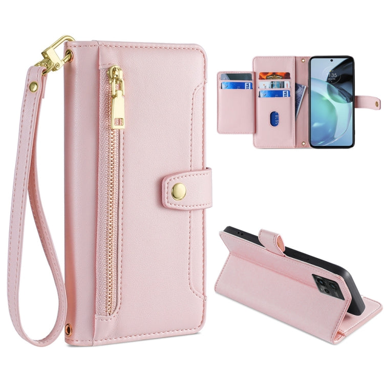 Sheep Texture Cross-body Zipper Wallet Leather Phone Case, Series 1