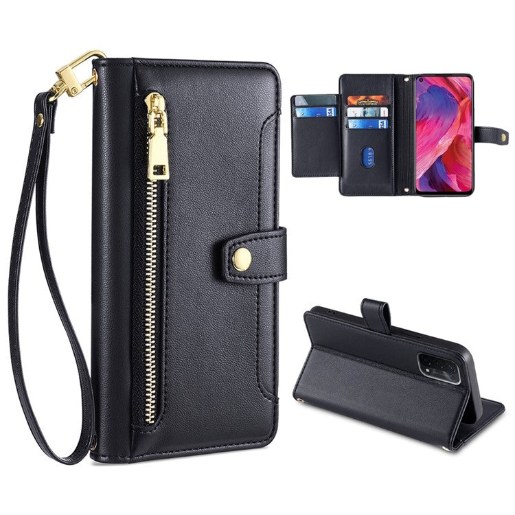 Sheep Texture Cross-body Zipper Wallet Leather Phone Case, Series 2